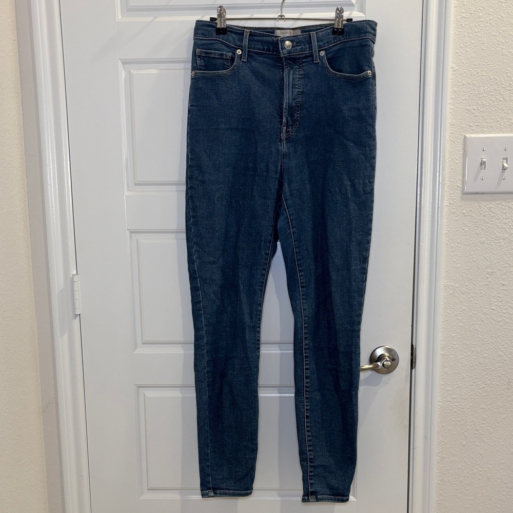Everlane Way High Skinny Jeans Organic Cotton Blue High Rise Size 29